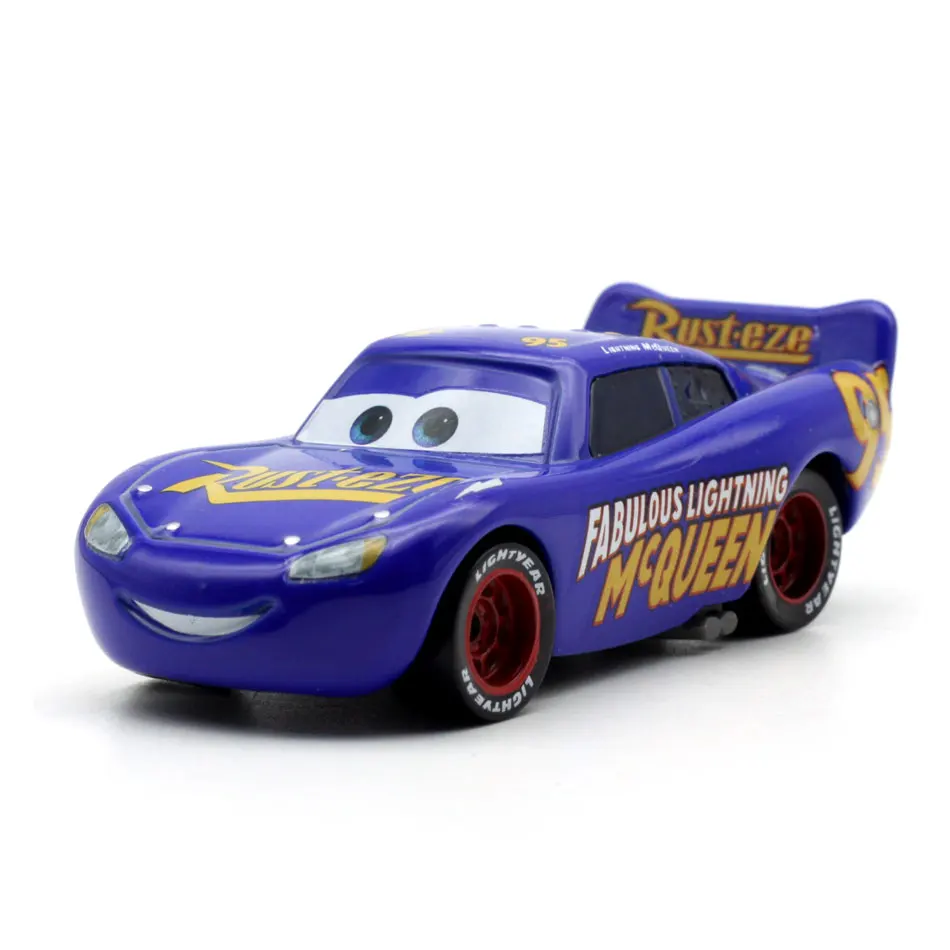 18 Стиль Disney Pixar Cars2 3 Новый 1:55 роли Освещение McQueen мисс оладьи Крус Рамирес автомобиля металла Игрушечные лошадки ребенок дни рождения