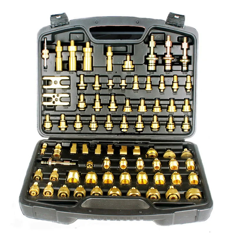 77pcs/Set Universal Leak Test Adapter Fittings Leak Detection Repair