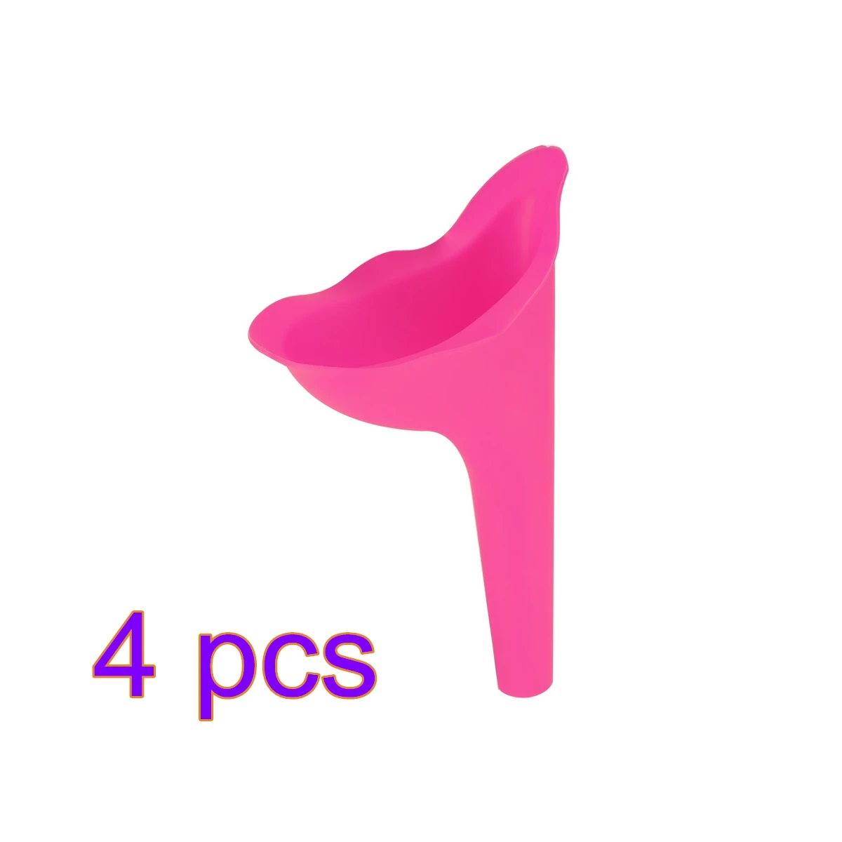 Дизайн Портативный женский писсуар Doux силиконовый писсуар Dispositif Voyage женский Кемпинг En Plein Air Stand Up Pipi Urinoirs Des - Color: 4pcs Pink