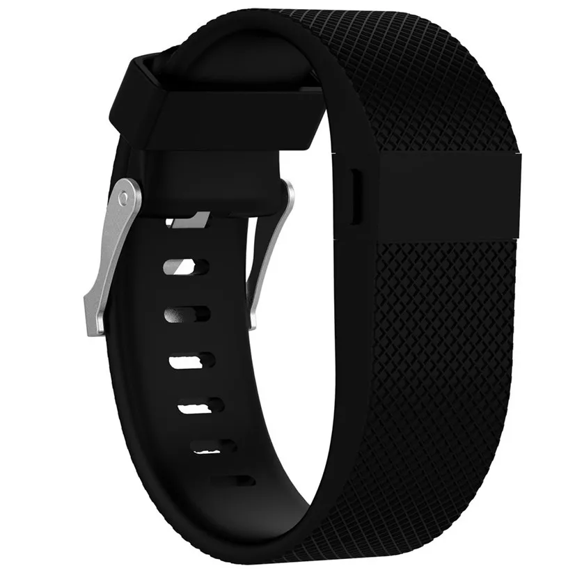 Сменный силиконовый ремешок резиновый ремешок браслет для Fitbit Charge HR Прямая поставка заводская цена - Цвет: Black