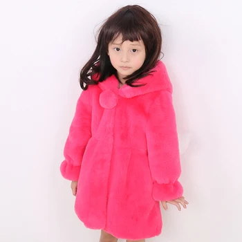 

Children Thick With a hood Long-sleeve Fur Coat N7