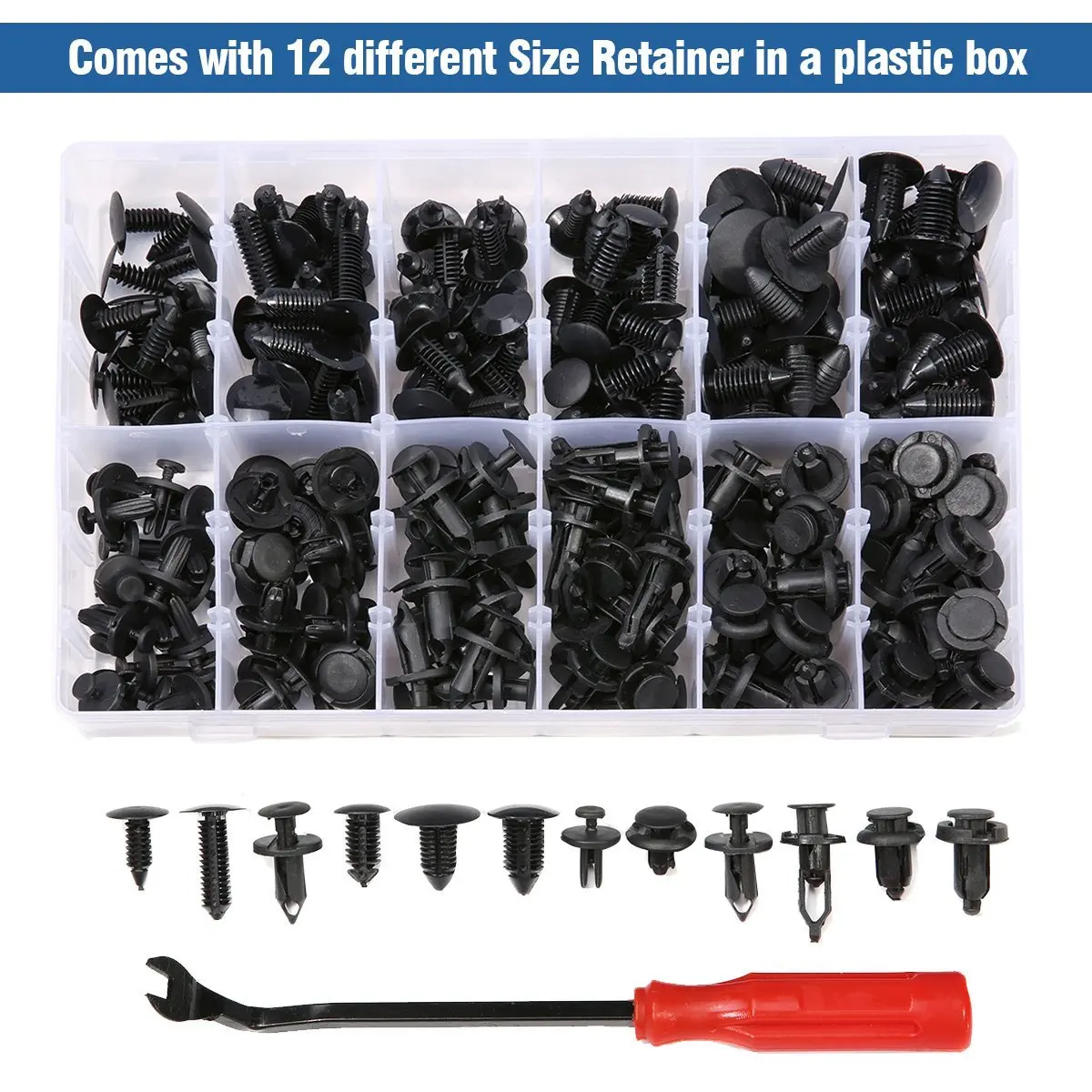 (240pcs)Car Styling Push Retainer Kit Clip, Free Fastener Remover Push