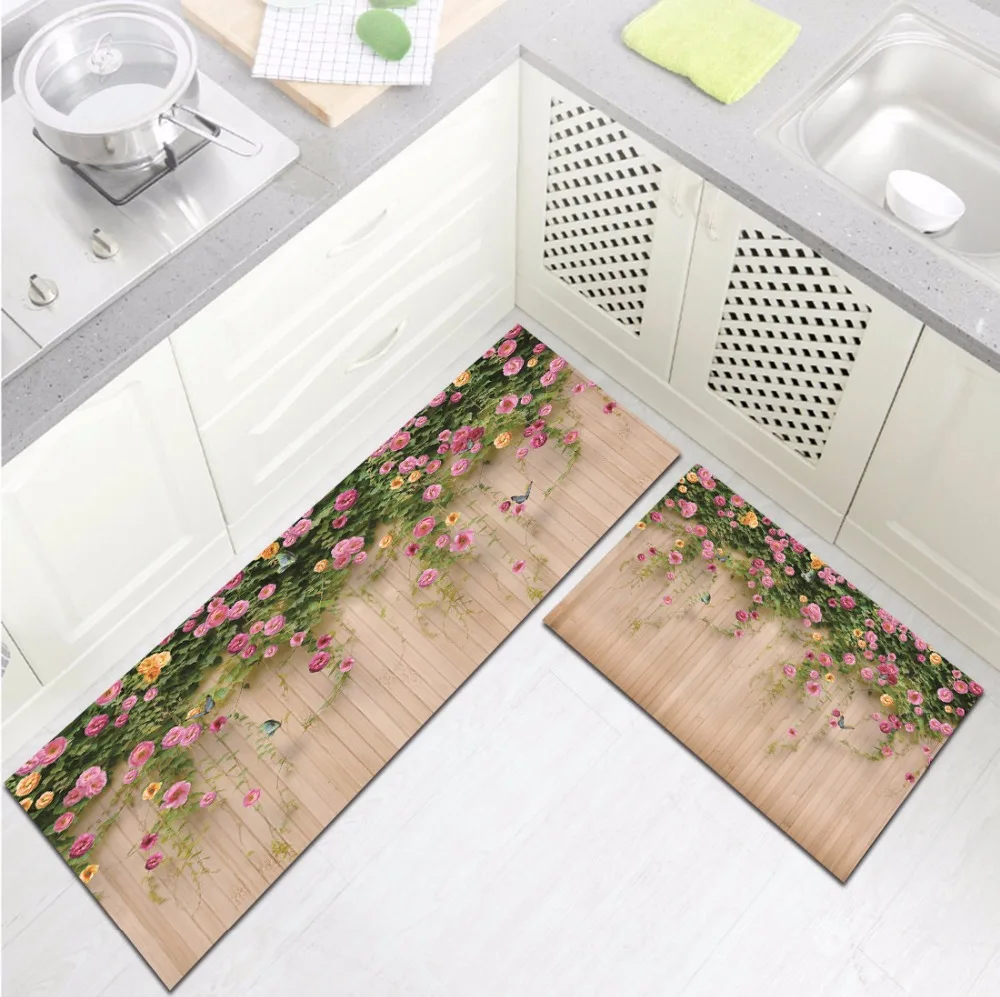 

Flowers Wood Board Area Rug And Carpet For Kids Baby Home Living Room Crystal Velvet Toilet Bedroom kitchen Door Floor Bath Mats