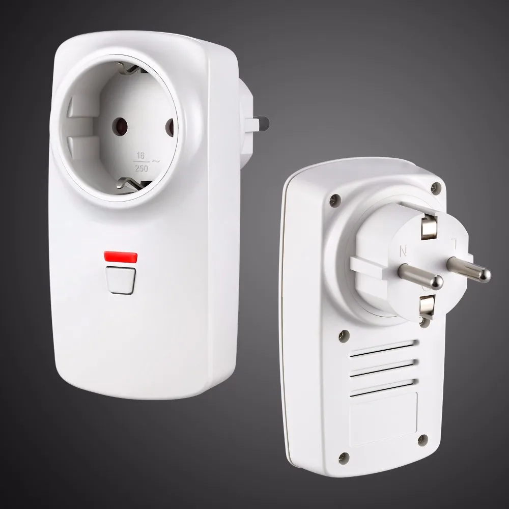Golden Security RF Remote Switch Smart Power Socket Plug App Control 433MHz for G90B Wifi GPRS GSM Home Security Alarm Control 433mhz remote control wireless rf plug in thermostat hydroponic kit greenhouse 3kw temperature alarm electric socket