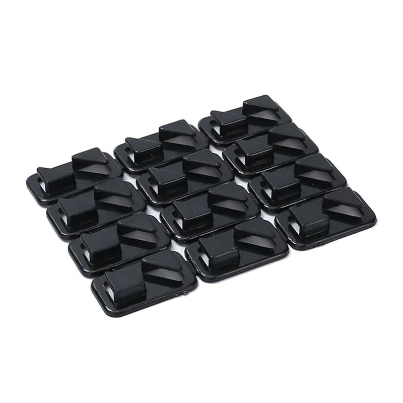 

LEORY 12 PCS Powerful Sticky Cable Clip Wall Holder Desktop Cable Organizer Wire Management