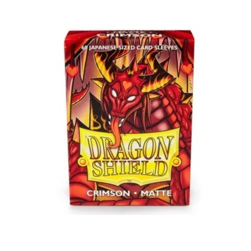 60 шт 62x89 мм Цветные матовые рукава для Карт Yugioh Denmark Dragon Shield, защитные рукава для карт мини размера VG BS PP, крышка - Цвет: Красный