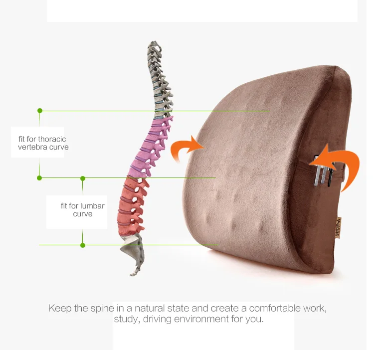 Эргономичное офисное автомобильное кресло, поясничная поддержка, мягкая ортопедическая Ортопедическая подушка для шейного отдела позвоночника, подушка для сидения, подушки для сиденья
