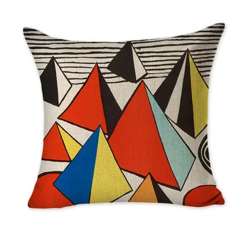 RUBIHOME Creative Decorative Cushion Cover Throw Pillowcase Polyester Thickness Fabric Home Decor Geometry  Stereoscopic Design