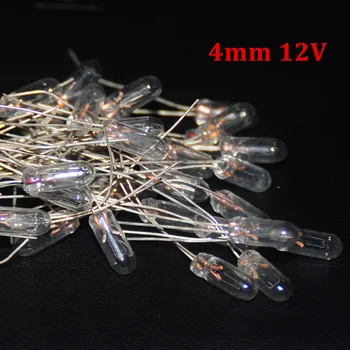

20pcs Miniature 4mm 12V Lamp Bulb Bombilla Incandescent Edison Filament Antique Lamps Light 4 mm 12V F4 Rice Miniature Lamparas