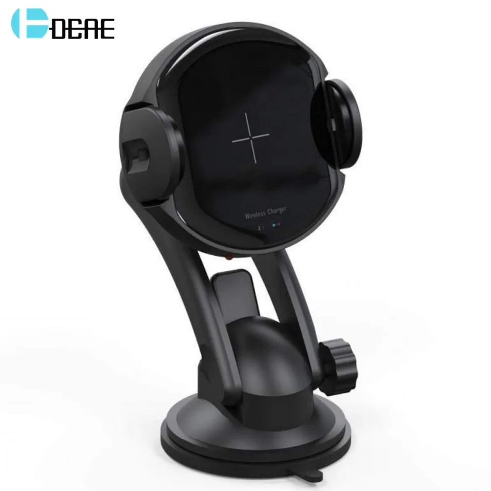 

DCAE Fast Charging 15W Qi Car Mount Wireless Charger For iPhone 11 XS Max XR X 8 Samsung S10 S9 Automatic Infrared Phone Holder
