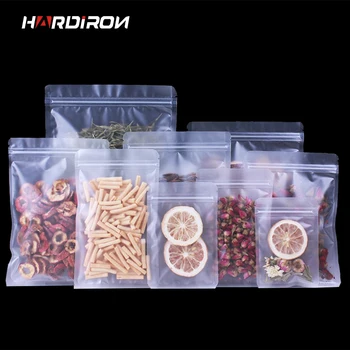 

HARDIRON Thickened Frosted Flat-bottom Zipper Bag for Food Nuts Fruits Dry Transparent Storage and Sealed Packaging Bag