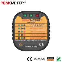 Official PEAKMETER PM6860 series Socket Tester 110v/220V Automatic electricity diagnostic detector tester