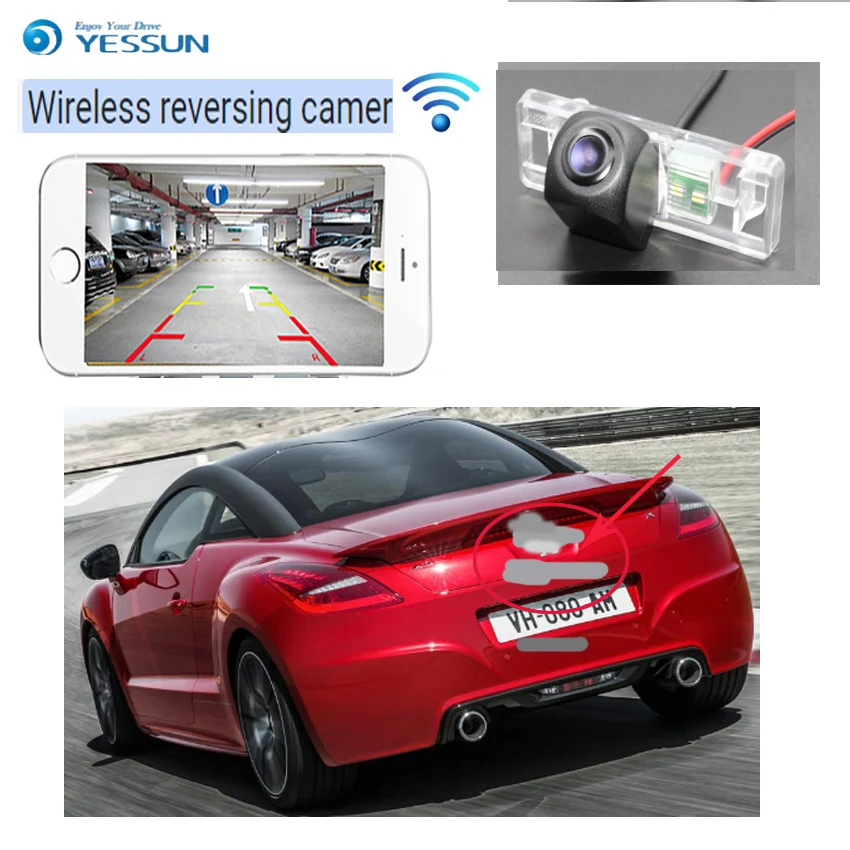 wireless rear view camera For Peugeot RCZ rcz 2009-2015 Night Vision Reverse Camera backup camera license plate lamp camera