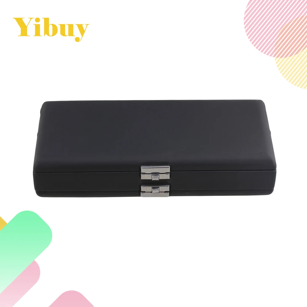 Yibuy черного цвета из искусственной кожи 2 слоя фагот Рид Box Дело Держите 20 штук фагот Рид