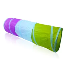 Портативный складной игрушечный тент для детей, фиолетовый, синий, зеленый, три цвета, туннельные игровые палатки, костюм для игр в помещении и на открытом воздухе