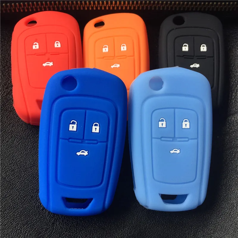 Silicone Rubber Car Key Cover Case For Chevrolet Cruze Equinox Malibu