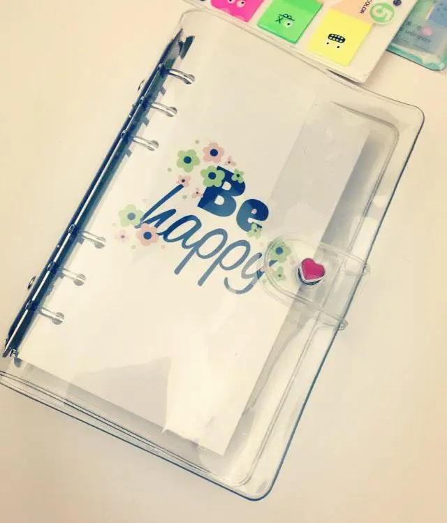 A5 A6 PP PVC Transparent Planner Notebook Cover Flower Heart Button Spiral Binder Loose Leaf Sheet Shell Office School Supplies A5 A6 PP PVC Transparent Planner Notebook Cover Flower Heart Button Spiral Binder Loose Leaf Sheet Shell Office School Supplies