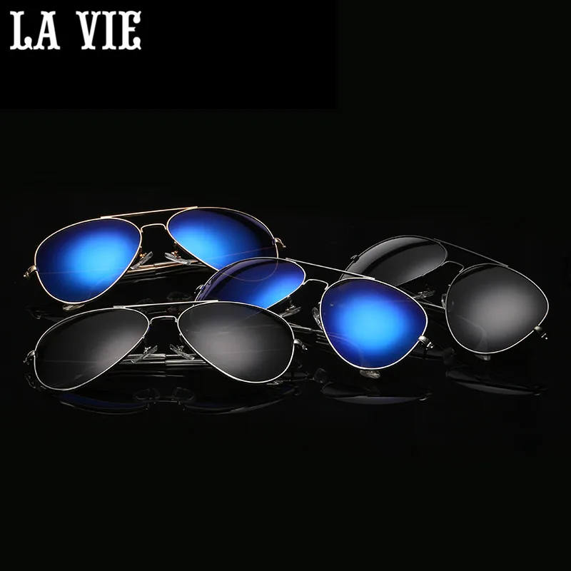 LA VIE Polarized Sunglasses Mirror Coating Sunglasses Alloy Frame Sun Glasses Pilot design