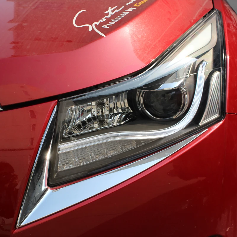 Классический CruzeABS хромированная Накладка для фар наклейка лампа для бровей Декоративная полоса наклейка s для Chevrolet Cruze седан хэтчбек