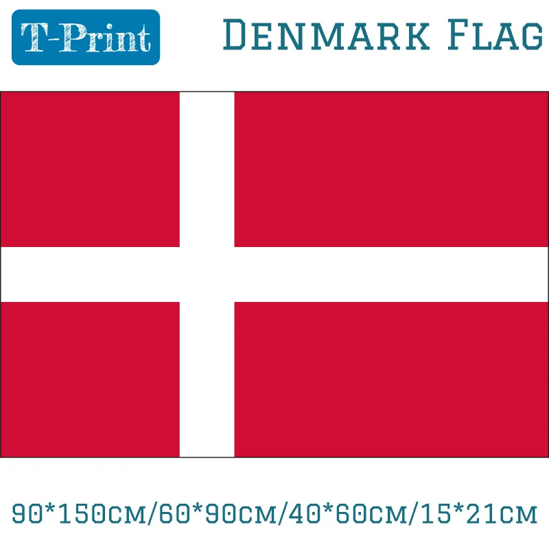 

90*150cm/60*90cm/40*60cm/15*21cm Denmark National Flag 3X5ft Polyester Banner For World Cup / National Day / Olympic Games