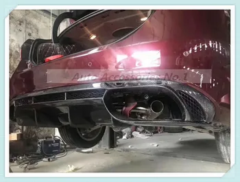 

Carbon Fiber REAR TRUNK LIP SPOILER DIFFUSER EXHAUST BUMPER COVER FOR 17 18 Alfa Romeo Giulia 2017 2018 2019