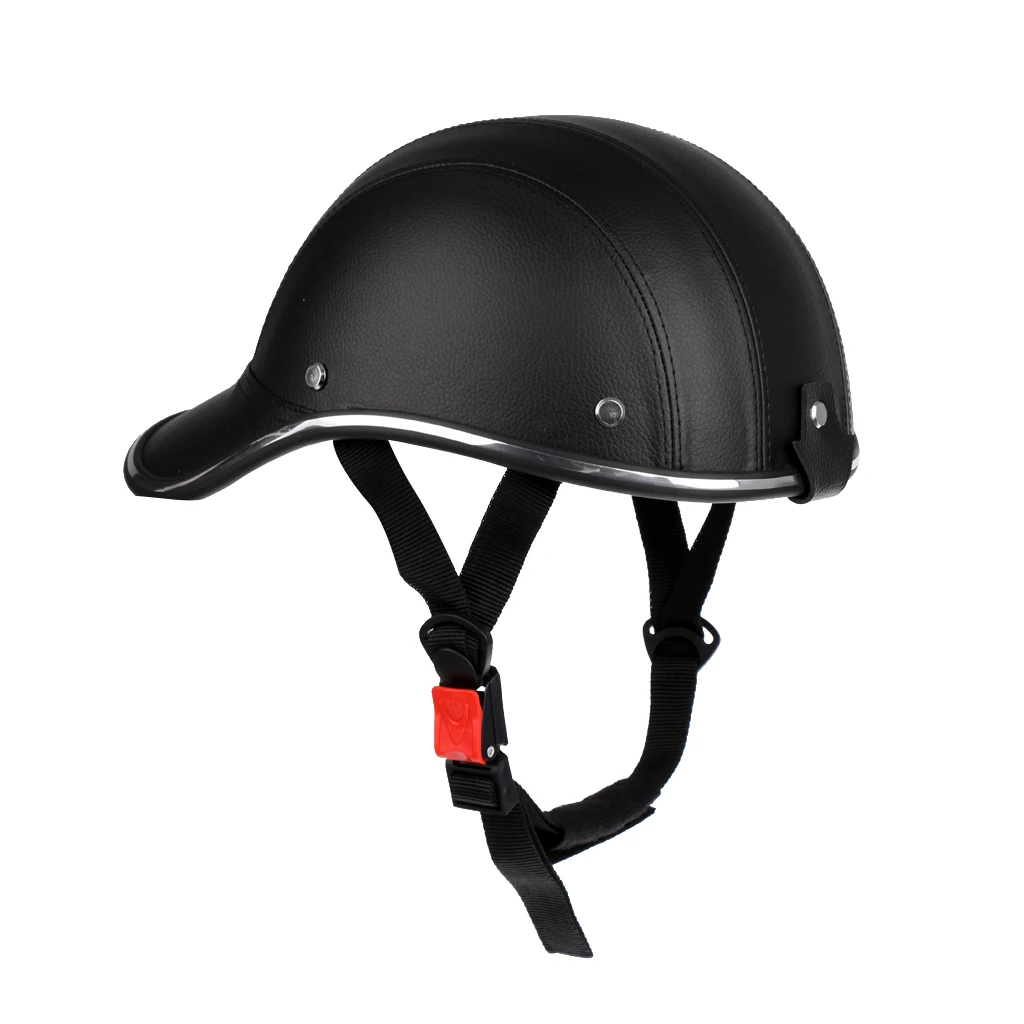 Baseball Cap Style Motorcycle Bike Helmet Anti-UV Safety Hat Visor Adjustable Safety Bicycle Helmet Head Protector