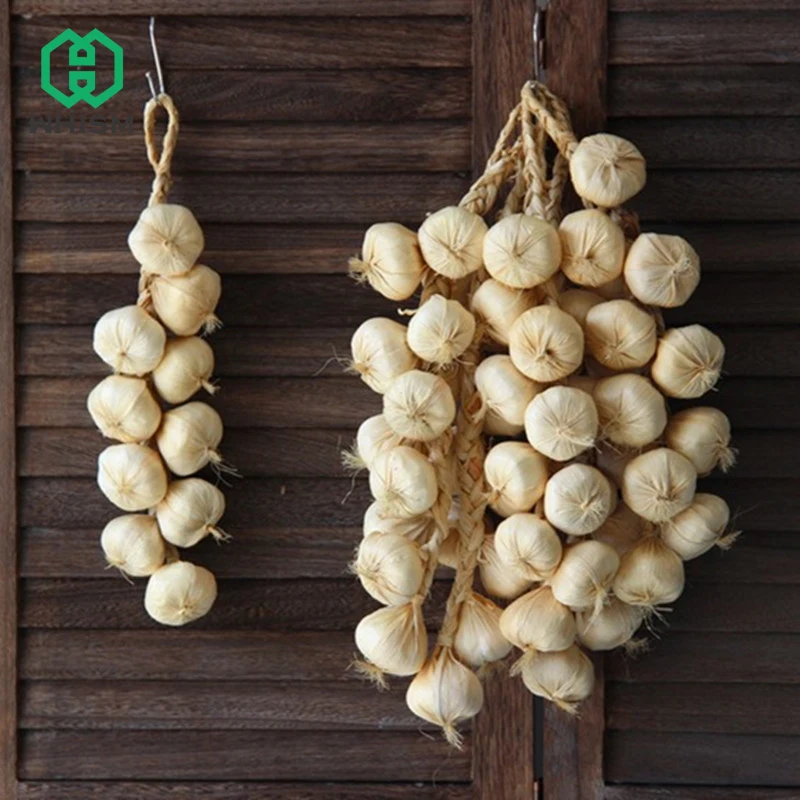 

WHISM Fake Food Props Artificial String Garlic Onion Faux Fruit House Kitchen Party Office Halloween Decor Photography Props
