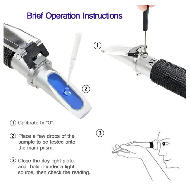 Спиртовой рефрактометр, тестер содержания спирта, портативный, ручной, 0-80%, спиртометр с ATC, устройство для измерения уровня вина, скидка 39