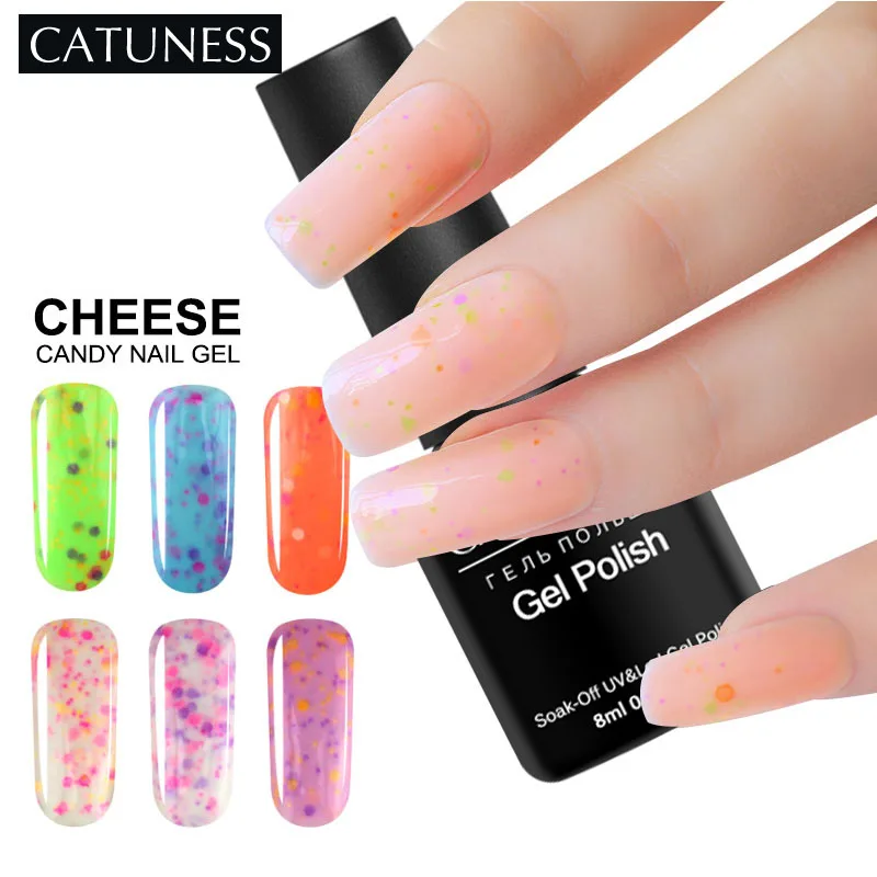 

CATUNES 8ml Colorful UV Lacquer Nail Polish Beautiful LED Lamp High Quality Gel Nail Varnish Semi Permanent Cheese Gel