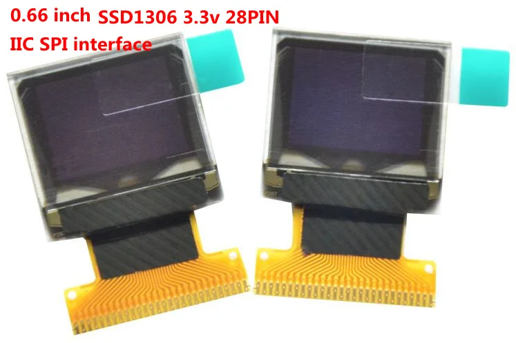 OLED-дисплей 0 66 дюйма с разрешением 64x8 и синей подсветкой 28 контактов. Интерфейс