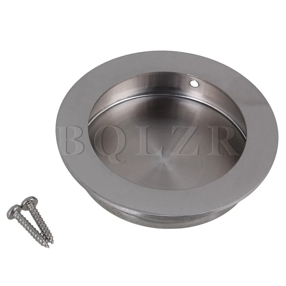 

BQLZR 70mm OD Silver 304 Stainless Steel Recessed Knob Handle for Closet Cabinet Door