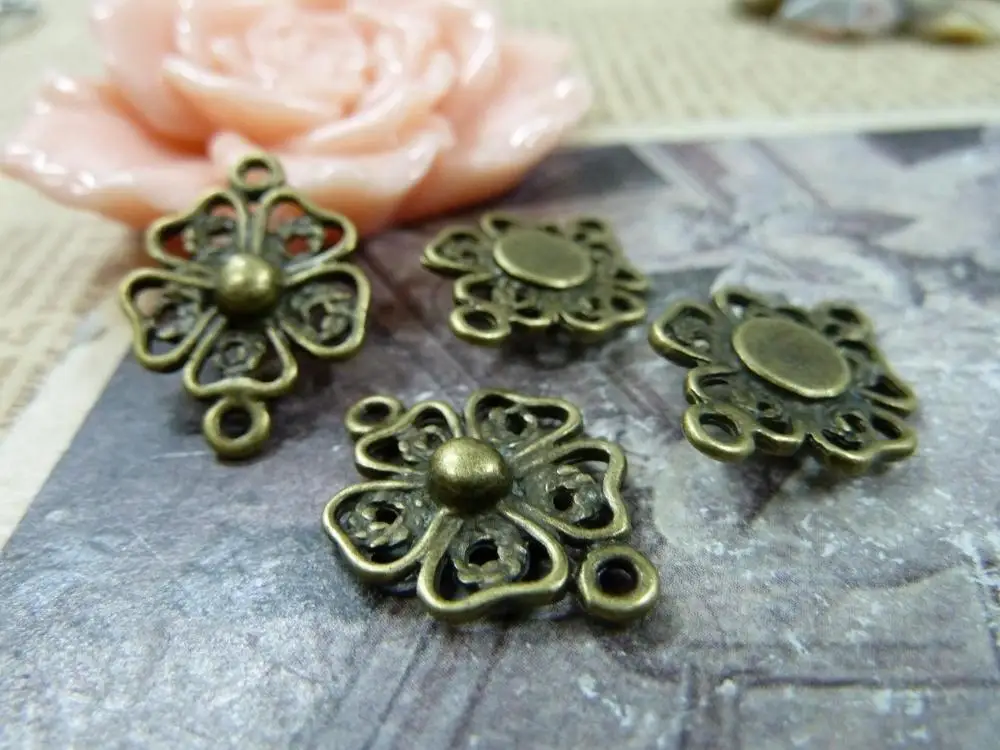 30pcs Wholesale Vintage Jewelry Findings And Components Antique Bronze