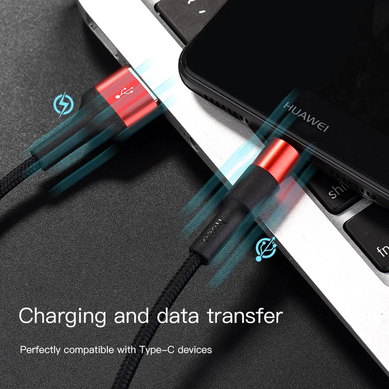 HOCO кабели для мобильных телефонов usb type C кабель 2A USB-C кабель передачи данных для быстрой зарядки для samsung S9 Xiaomi Mi 8 huawei P20 lite