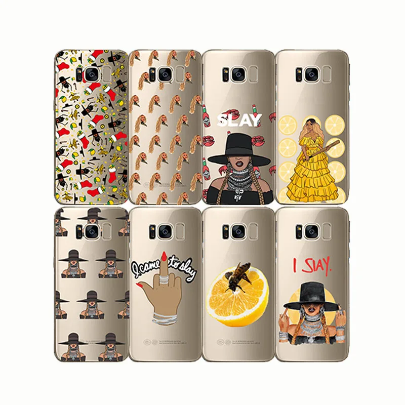 

Beyonce Lemonade I Slay Pop Music Silicone Soft Clear TPU Case for samsung Note4 Note5 Galaxy S6 S7 s8 S9 edge plus Note8
