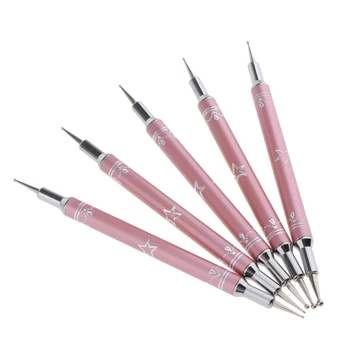 

Professional 5 Pieces 2 Way Salon Dotting Pen Nail Art Painting Manicure Dot Brush Tools Set