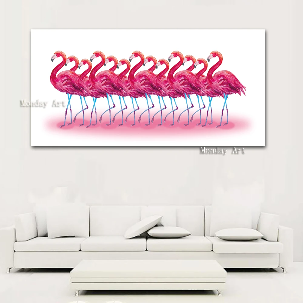 301 Large Size Lovely Flamingo Canvas Paintings Wall Art Nordic Animal Posters Print Pictures For Girls Kids Room Decor