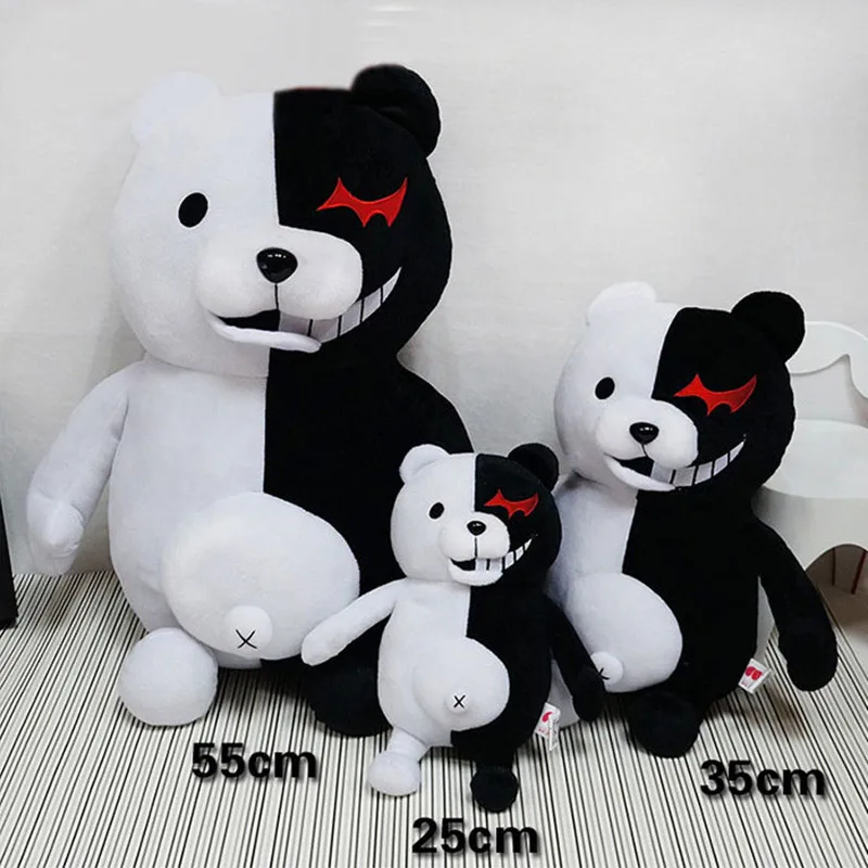 25/35 см фотоэлемент сопровождающий японский мультфильм Super 2 Monokuma черный и белый