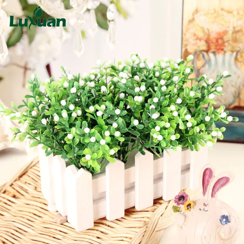 

Rectangle Picket Fence Artificial Flower Stand Cute Vase For Fake Flower Artificial Plants Wedding Decoration Flores 4009