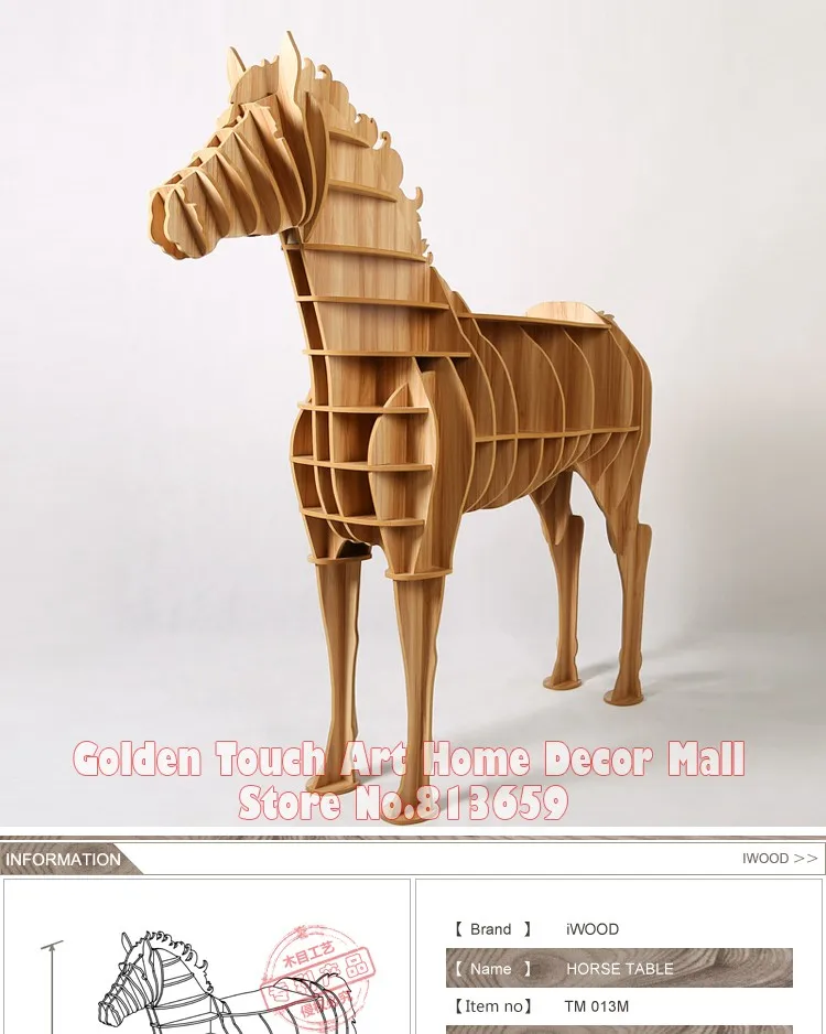 1 компл. 9 мм МДФ деревянный DIY лошадь консоль стол для дома тематические ресторан и отель украшения художественная мебель TM013M