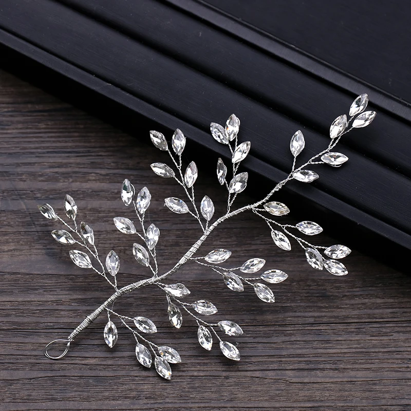 Silver Branch Rhinestone Headbands (2)