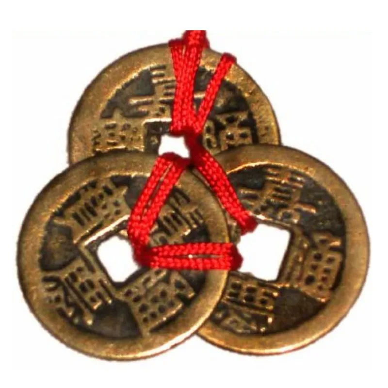 1 комплект из 3 китайский фэн-шуй монеты для богатство и успех Лаки Восточный император Цин денег Z