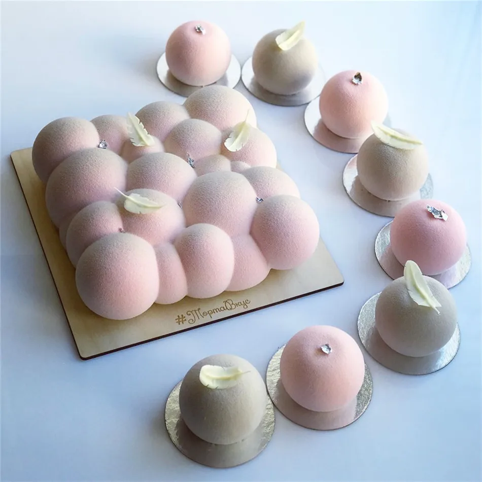 

TTLIFE 8 Cavity Round Shape Silicone Cake Mold For Baking Dessert Ice-Creams Mould Fondant Sugarcraft Decorating tools