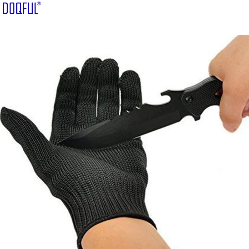 

100 Pairs Safety Stab Proof Anti-cut Gloves Level 5 Protection Cut Resistant Work Gloves Safe Workplace Home Kitchen Steel Wire