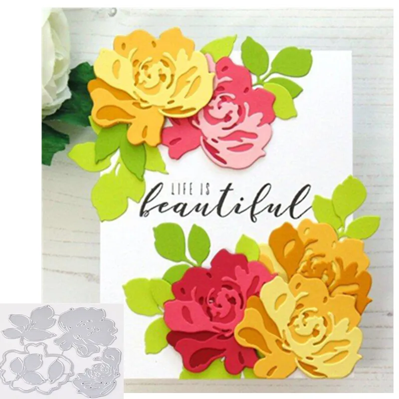 

McDies Metal cutting dies New 2019 Anthemy Flowers embossing stencil for handmade Paper card making scrapbooking craft Die Cut