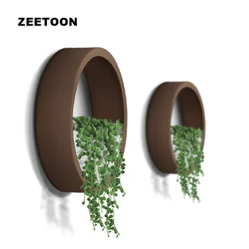 

Nordic brief Round Iron Succulent Plant Wall Vase Glass Potted Flower Pot Ornaments Pendant Wall Decor Hanging Planter Flowerpot