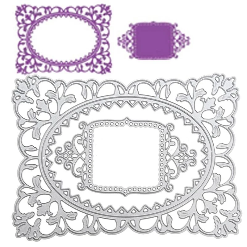 JX-LCLYL Round Flower Star Metal Lace Cutting Dies Stencils DIY Scrapbooking Album Card Craft
