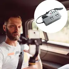 Стиль DC12V автомобильный инвертор Многофункциональный преобразователь питания розетка четыре USB QC 3,0 быстрое зарядное устройство автомобильный аксессуар