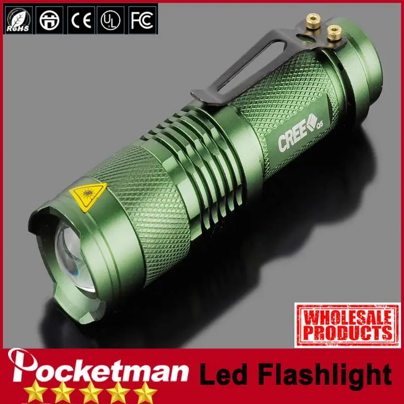 high quality Mini GREEN 2000LM Waterproof LED Flashlight 3 Modes