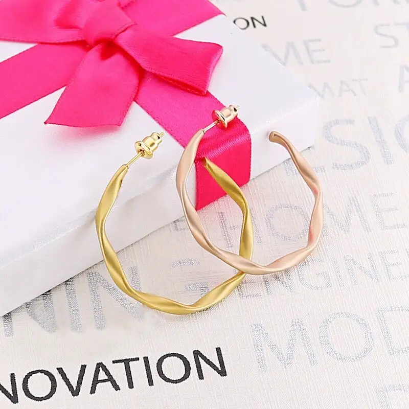 MxGxFam Titanium steel Twist Irregular Matte Gold Color Hoop Earrings (1pair) For Women Fashion Jewelry Gold Color No Fade
MxGxFam Titanium steel Twist Irregular Matte Gold Color Hoop Earrings (1pair) For Women Fashion Jewelry Gold Color No Fade