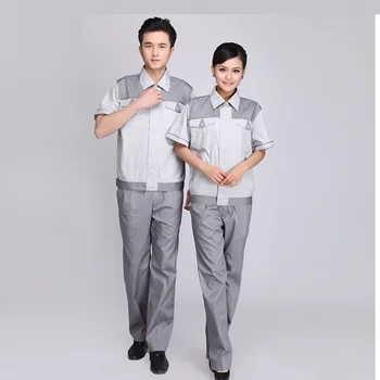 

(10 set-Shirt&Pant)4 s auto tooling short-sleeved summer clothing factory suit Courier overalls Logistics work clothes